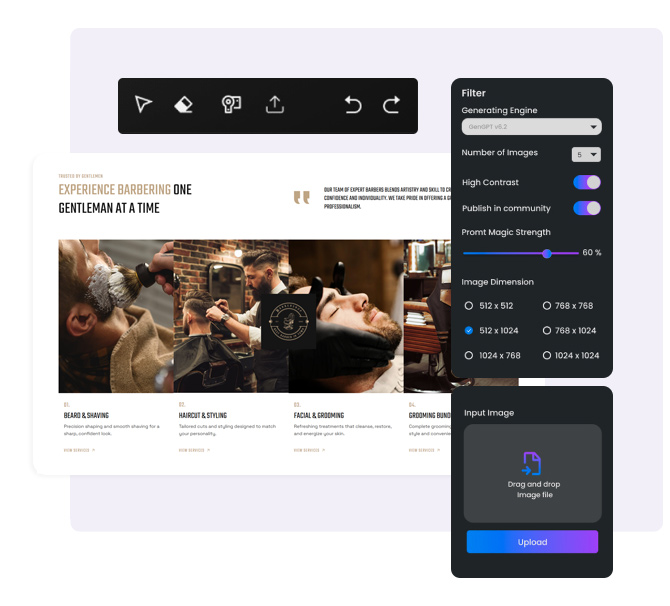 website personalizado barbeiro